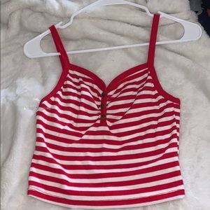 Red stripped top